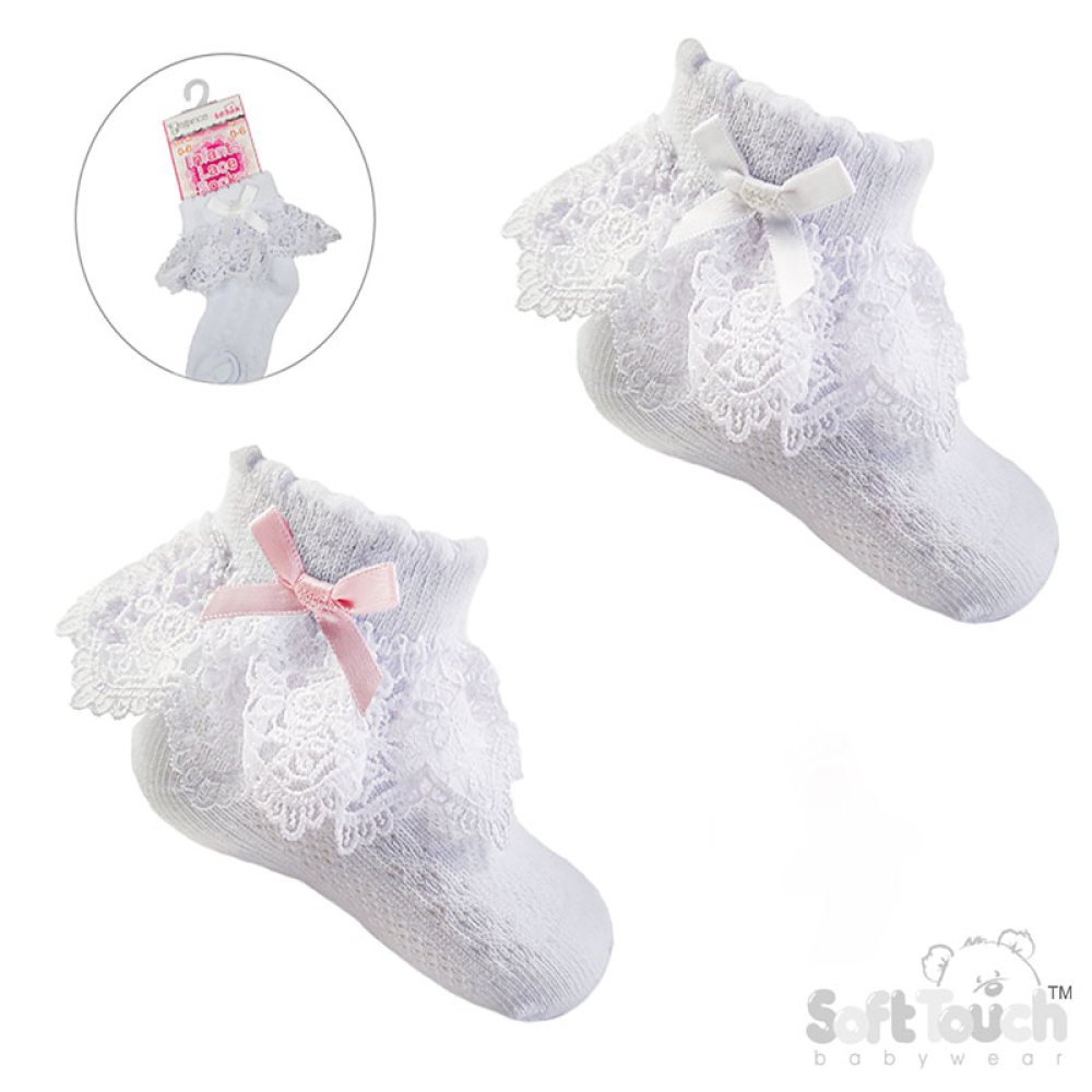 S342: White Lace Ankle Socks (0-12 Months) S342: White Lace Ankle Socks (0-12 Months)